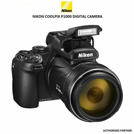 NIKON COOLPIX P1000 CAMERA WITH 125X OPTICAL ZOOM (BLACK) (Front View)