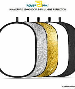POWERPAK 5 IN 1 COLLAPSIBLE PHOTO LIGHT REFLECTOR RFT05 (150 X 200 CM)