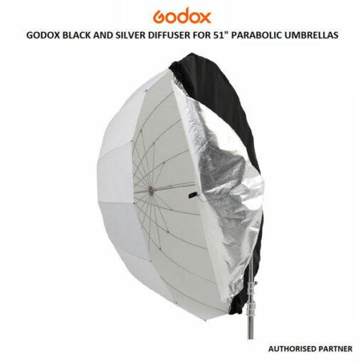 GODOX BLACK AND SILVER DIFFUSER FOR 51" PARABOLIC UMBRELLAS