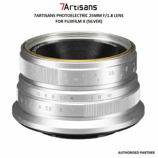 7ARTISANS PHOTOELECTRIC 25MM F/1.8 LENS FOR FUJIFILM X (SILVER)